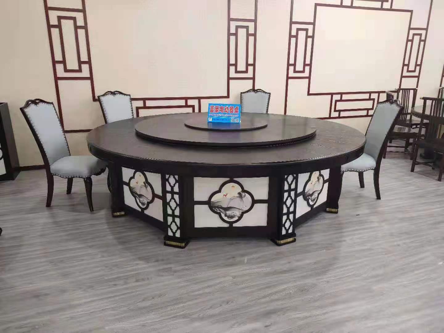 電動餐桌-轉盤和桌面平
